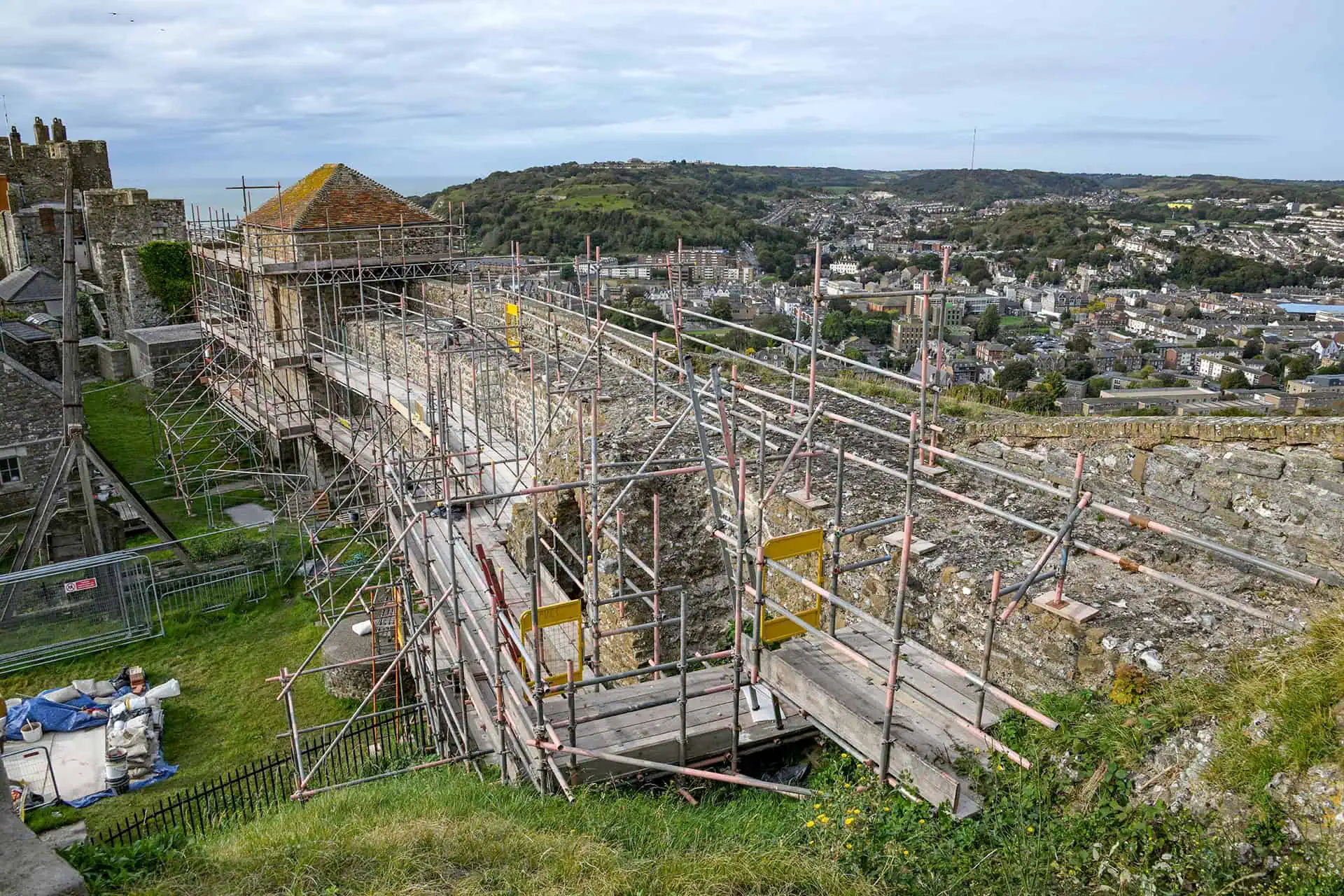 Dover Castle scaffolding
